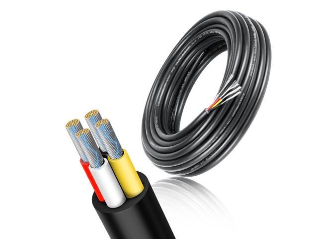 20 Gauge 4 Conductor Wire, 49.2FT 20/4 Tinned Copper 4 Wire Cable, Stranded Electrical Wires for...