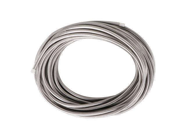 Helunsi 32.8ft Cloth Covered Lamp Cord, 18 AWG 2 Conductor Silver Vintage Electrical Cord Braided Electrical Wire, 18 Gauge Round Rayon Fabric...