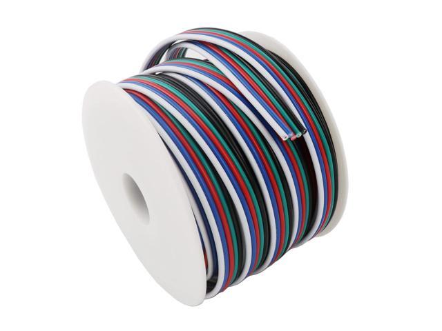 40FT 18 Gauge RGBW LED Strip Extension Cable 18AWG 5pin 5 Color Stand Electrical Flexible Wire Extension Cord for RGBW RGBWW LED Ribbon Lamp Tape...