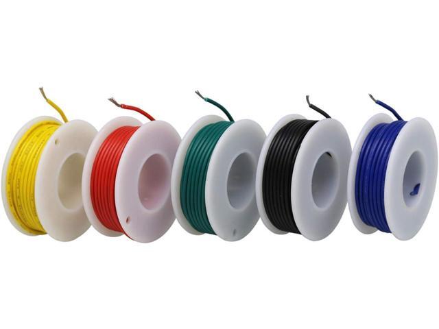 18 AWG Hook Up Wire, 1007 Stranded Tinned Copper Wire, 300V 80°C UL Recognized Flexible Electrical Wire for Automotive, LED Strips, Robotics, Home...