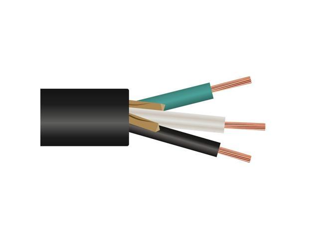 75' 10/3 SOOW SO Electric Wire Cord Heavy Duty Portable Power Cable for Indoor, Outdoor, Industrial 10 Gauge 3 Conductor Copper Wire Black