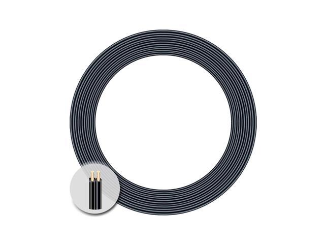 Low Voltage Landscape Lighting Cable 18/2 SPT-1 Bulk Lamp Cord 300-Volt 18-Gauge 100-feet Spool Black UL Listed