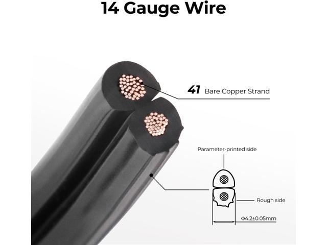 FIRMERST 14/2 Low Voltage Landscape Wire Outdoor Lighting Cable 200 Feet