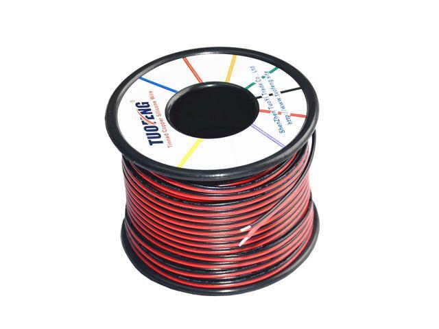 TUOFENG 20AWG Electrical Wire 100 ft Red Black Hookup Wire 12V/24V DC Cable LED Strips Extension Wire,20 Gauge Stranded Wire for Doorbell,LED...