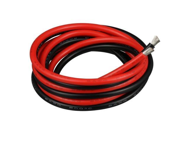 BNTECHGO 8 Gauge Silicone Wire 5 ft Red and 5 ft Black Flexible 8 AWG Stranded Tinned Copper Wire