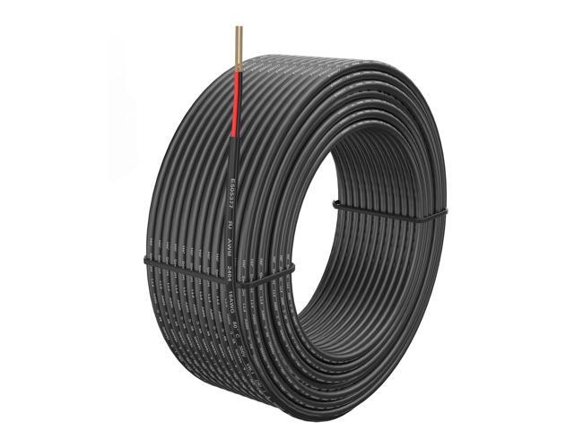 16 Gauge Wire 2 Conductor Electrical Wire, 20 ft 16 AWG Wire Stranded PVC Cord, 12V Low Voltage/Oxygen-Free Copper/Flexible/16/2 Wire for...