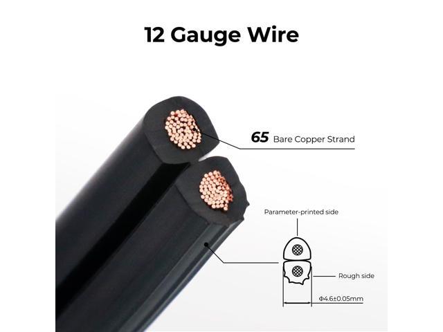 FIRMERST 12/2 Low Voltage Wire Outdoor Landscape Lighting Cable 100 Feet