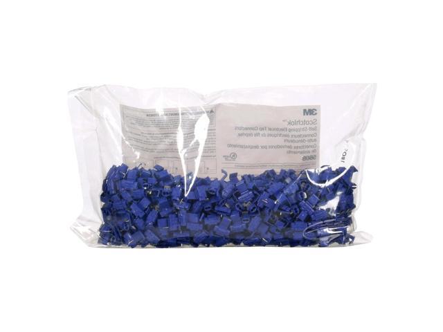 3M Scotchlok Electrical Tap IDC (Insulation Displacement Connector) 560B-BULK, Blue, 1816 AWG (solid/stranded), 14 AWG (stranded), Pack of 500