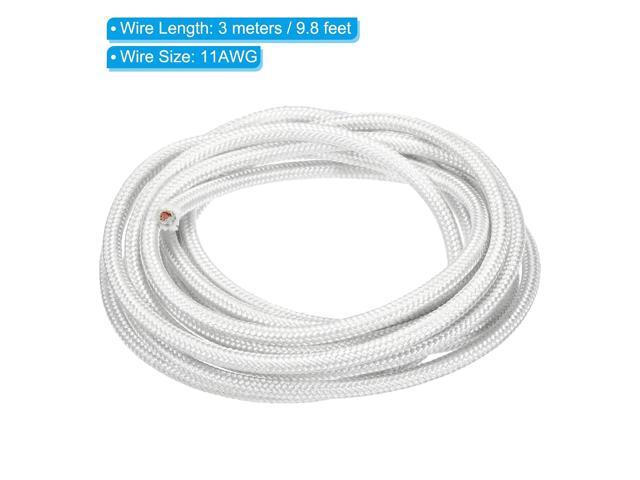 PATIKIL 9.8Ft 11AWG High Temperature Wire, -60-350 Degrees Celsius Mica Glass Fiber Electronic Wire Insulated Heat Resistant Electronical Flexible...