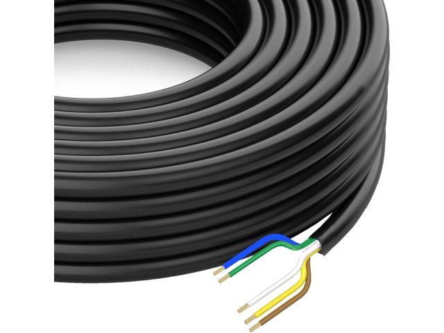 Enough 50 Foot Long Heavy Duty Enough 14AWG 5 Way Round Conductor Wiring RV Trailer Cord Harness Wire, 5 Individually Flexible PVC RV Tow Hitch...