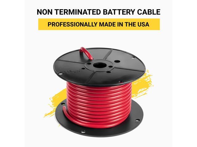 Spartan Power Battery Cable, 100% Pure Copper Wire, Automotive, Inverter, MPPT, Car Audio Speaker Amp Stereo, RV Trailer, Made in USA