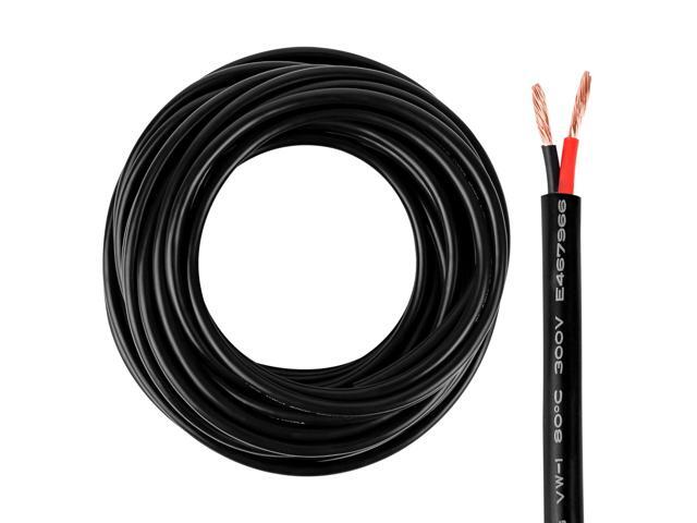 14 Gauge Electrical Wire 2 Conductor,14 AWG Electrical Wire Stranded PVC Cord Oxygen-Free Copper Cable,50FT 2 Core Flexible Extension Power Cord...