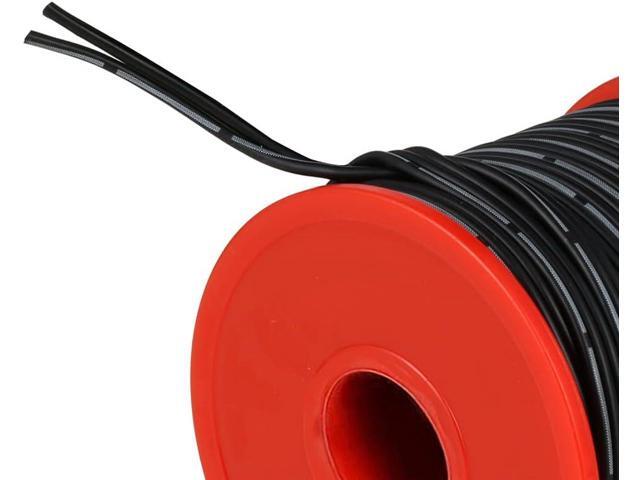 BNTECHGO 20 Gauge Silicone Ribbon Cable Flexible 2P Black 50 ft Flat Cable 20 AWG Stranded Tinned Copper Wire