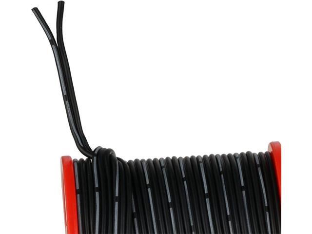 BNTECHGO 20 Gauge Silicone Ribbon Cable Flexible 2P Black 50 ft Flat Cable 20 AWG Stranded Tinned Copper Wire
