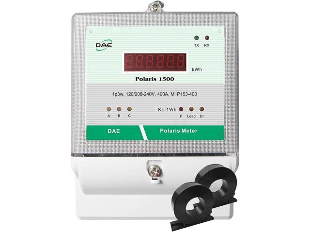 DAE P153-400-S KIT, UL CTEP kWh Smart Submeter 1P3W(2 hot wire 1 neutral) 400A 120/240V 2 CTs RS485