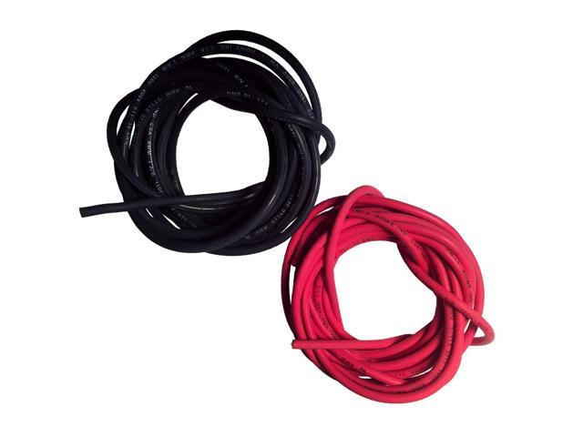 30 ft 10 Gauge High Temperature Wire 150 Degrees C Rated. UL and CSA Rated Silicone Rubber Insulated Cable Black and Red 15 ft of Each Color, Made.
