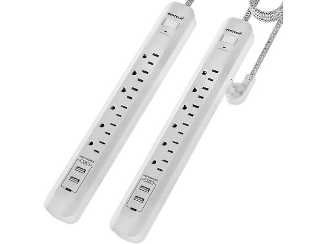 Oviitech Surge Protector Power Strip with USB Port,6 AC Outlets with 3 USB Ports Power Strip(2 usb-A,1 usb-C),10FT Extension Cord Flat Plug for...