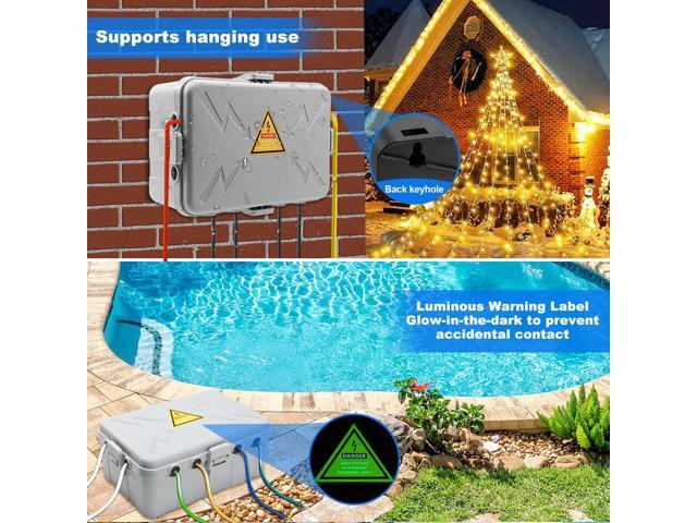 Hrensaw Large Outdoor Electrical Box(12.5x8.5x5inch),IP54 Waterproof Outdoor Outlet Covers,Weatherproof Extension Cord Covers Protect...