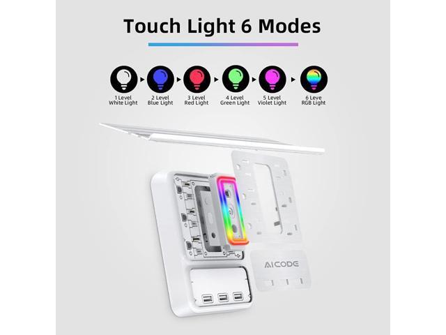 Socket Outlet Shelf,Wall Outlet Surge Protector,6 Electrical Outlet Splitter with 3 USB Outlet,Multi Plug Outlet,Charging Shelf,Outlet Expander...