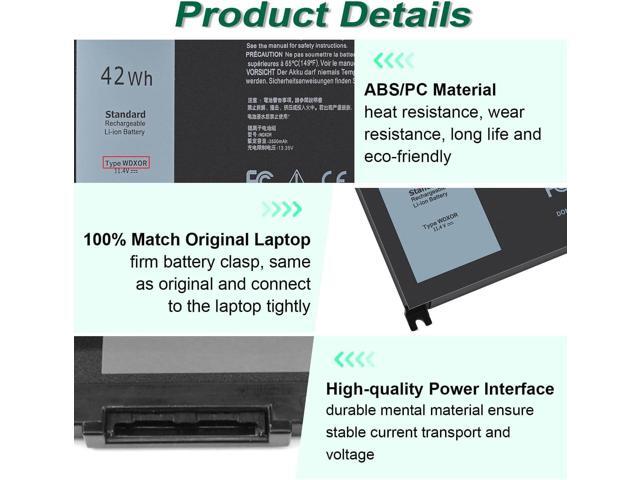 42Wh WDX0R Laptop Battery for Dell Inspiron 15 7579 7569 5578 5565 5567 5568 5570 5775 5579 7560 7570, 13 5378 5368 7375 7368 7378, 17 5765 5767...