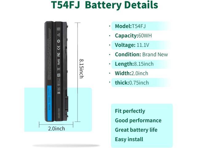 T54FJ 8858X M5Y0X E6420 E6430 Laptop Battery for Dell Latitude E5420 E5430 E5520 E5530 E6530 E6520 Inspiron 14R 4420 5420 15R 5520 7520 17R 5720...
