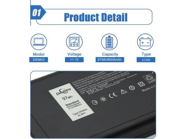 Dentsing DKNKD (11.1V 97Wh/8550mAh) X8VWF Laptop Battery Compatible with Dell Latitude 14 Rugged 5404 7404 E5404 E7404 Series Notebook 4XKN5 CJ2K1...