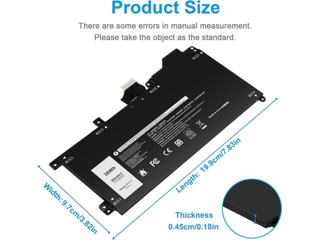Futurebatt 1FKCC Laptop Battery Compatible with Dell Latitude 7200 7210 2-in-1 Series T04J T04J001 T04J002 T5H6P 09NTKM 9NTKM 0D9J00 D9J00 0KWWW4...