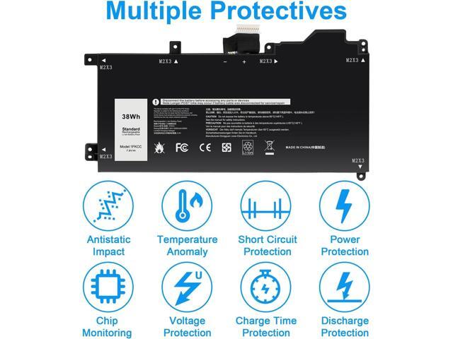 Futurebatt 1FKCC Laptop Battery Compatible with Dell Latitude 7200 7210 2-in-1 Series T04J T04J001 T04J002 T5H6P 09NTKM 9NTKM 0D9J00 D9J00 0KWWW4...