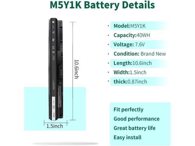 40WH M5Y1K 14.8V Battery for Dell Inspiron 14 15 17 5000 3000 Series 5559 5558 3551 3451 3558 i3558 3567 5755 5756 5458 5759 5758 5759 GXVJ3...