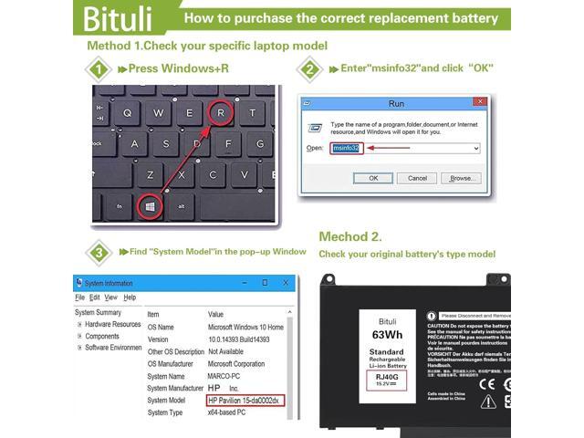 RJ40G Laptop Battery Replacement for Dell Latitude 14 5420 Latitude 15 5520 Precision 15 3560 Series P137G P137G001 P104F P104F001 P104F002 075X16...