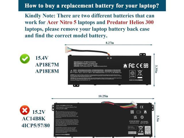 AP18E7M Battery for Acer Nitro 5 AN515-44 AN515-54 AN517-51 Nitro 7 AN715-51, Aspire 7 A715-74G, Predator Helios 300 PH315-52 PH317-53, Triton 300...