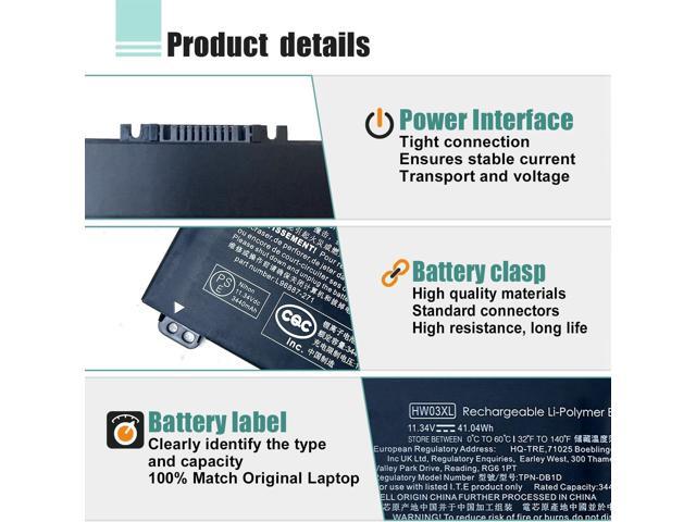 HW03XL L97300-005 Battery for HP Pavilion 15-eg0070wm 15-eh0050wm 15-eh0xxx 15-eg0xxx 17-cn0xxx Pavilion 15-EG 15-EH 15T-EG 15Z-EH 17-CN 17-CP...