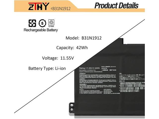 B31N1912 C31N1912 Laptop Battery Compatible with Asus VivoBook 14 E410 E410M E410MA L410 L410M L410MA E410KA F414 F414MA E510 E510MA E510KA L510...