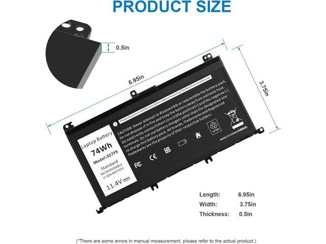 Futurebatt 357F9 Laptop Battery Replacement for Dell Inspiron 15 7000 Gaming 15 7559 i7559 7557 i7557 5577 7567 5576 7566 INS15PD 71JF4 071JF4 P57F...