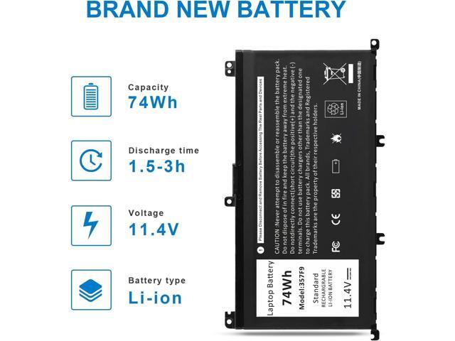 Futurebatt 357F9 Laptop Battery Replacement for Dell Inspiron 15 7000 Gaming 15 7559 i7559 7557 i7557 5577 7567 5576 7566 INS15PD 71JF4 071JF4 P57F...