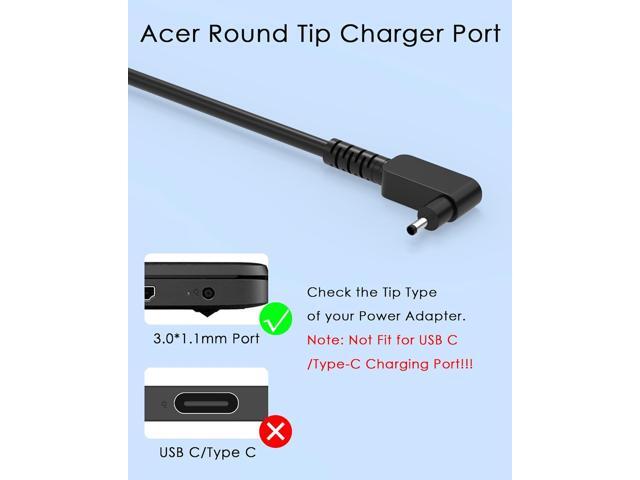 65W Laptop Charger Compatible with Acer Chromebook 11 R11 13 14 15 CB3 CB5 CB3-532 CB3-111 CB3-131 CB3-431 CB5-571 CB5-132T C720 C720P N15Q9 N15Q8...