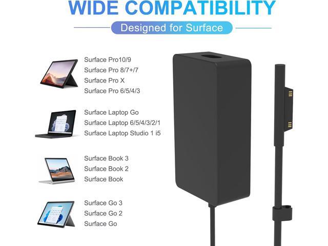 65W Surface Pro Laptop Charger for Microsoft Surface Pro 10, 9, 8, 7, 7+, 6, 5, 4, 3, X, Windows Surface Laptop 6, 5, 4, 3, 2,1, Surface Book 3, 2,...