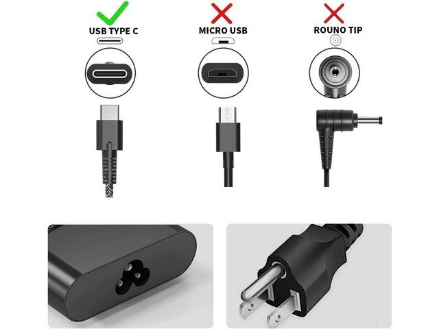 New Slim for HP 65W USB C Laptop Charger Compatible with HP Envy x 360,HP Spectre x360,Elitebook x360,Chromebook x360,Elite x2,Pavilion x2, Envy x2...