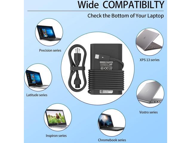 New Slim 65W 60W 45W USB C Laptop Charger Fit for Dell Latitude 7350 5420 5520 5530 5540 7420 5430 5440 5290 7440 7400 7390 XPS 13 7390 9300...