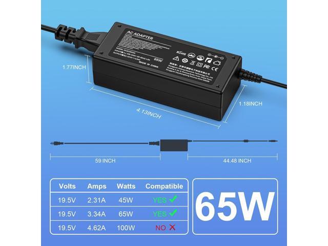 65W Laptop Charger for Dell Inspiron 15 3000 5000 7000 Series Dell Power Supply Cord 15-3552 3555 3558 3565 3567 5551 5552 5555 5558 5559 5565 5578...