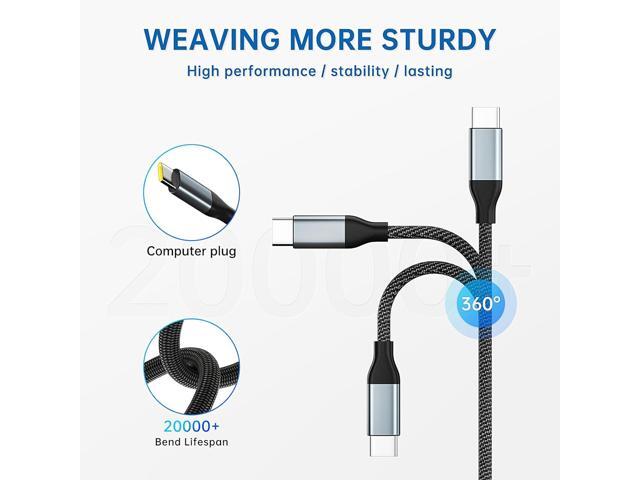 65W USB C Laptop Charger Fast Charging Adapter for Lenovo ThinkPad Yoga/HP Elitebook Spectre/Dell Latitude/MacBook Pro/ASUS Chromebook/Samsung...