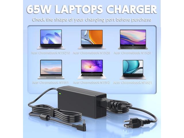 65W Laptop Charger Compatible with Acer Model N15Q10 N15Q9 N15Q8 N15V1 N15V2 N15C3 N16P1 N16Q9 N20C4 N20C5 N20C6 N22C6 N23C3 N19H1 N19H2 N16C4...