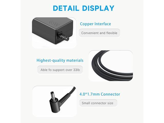 65W Laptop Charger for Lenovo IdeaPad 1 3 5 330-14, 330-15, 330-17, 510-15, 330s-14, 330s-15 Lenovo Flex 4 5 6 Ideapad 110 510 520 530s 710s S145...