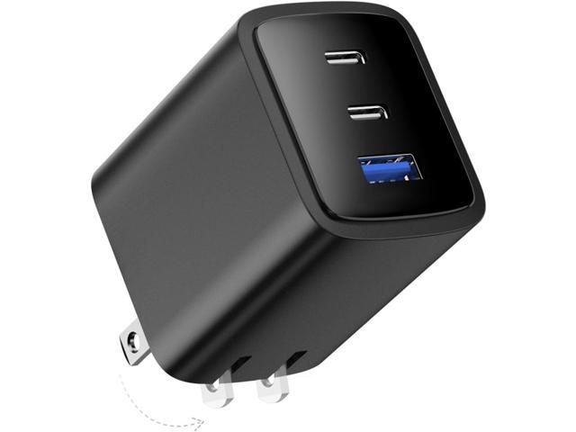 70W USB C Charger Block for MacBook Air MacBook Pro, 3-Port Wall Charger Compact Foldable for iPad Pro Air Mini, iPhone 16 15 14 13 12, 45W PPS...