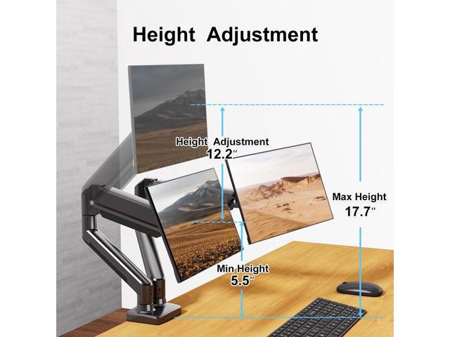 Dual Monitor Mount Fits 13 to 32 Inch Computer Screen, Dual Monitor Arm Hold up to 19.8lbs Each, Full Motion Monitor Desk Mounts for 2 Monitors,...