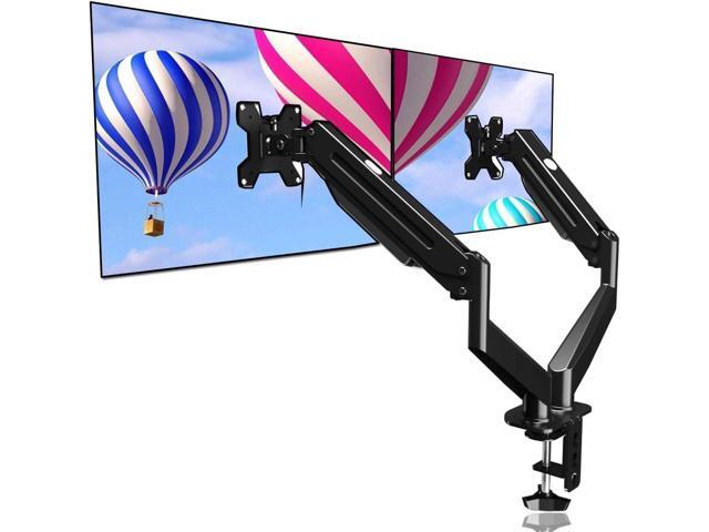 Suptek Dual Monitor Mount Stand-Height Adjustable Gas Spring Monitor Arm Desk Mount for 2 Computer Screens 17 to 32 inches - Each Arm Holds up to...