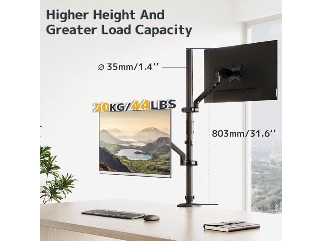 Steel Extra Tall 2-Section Monitor Stand Pole - 31.6 inches Sturdy Center Pole Only for Monitor Arm Mounts, Adjustable Height, Compatible with...