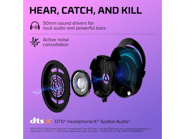 HyperX Cloud Stinger 2 - Wireless Gaming Headset Compatible with PC. Noise-cancelling Swivel-to-mute Microphone, Comfortable Memory Foam, UP to 20...