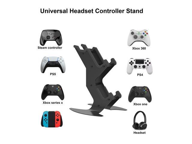 Controller Holder, Game Controller Rack Headset Stand for Xbox Series X S/Xbox one / PS5 / PS4 / NS/PC/Headset, Aluminum Metal Mount Universal...