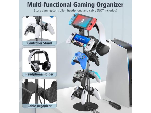 Kytok Gamer Gifts, Headset Stand 5 Tiers with Cable Organizer, Controller Stand Compatible with PS5/Xbox/Nintendo Switch/PS Portal/PS4, Headset...